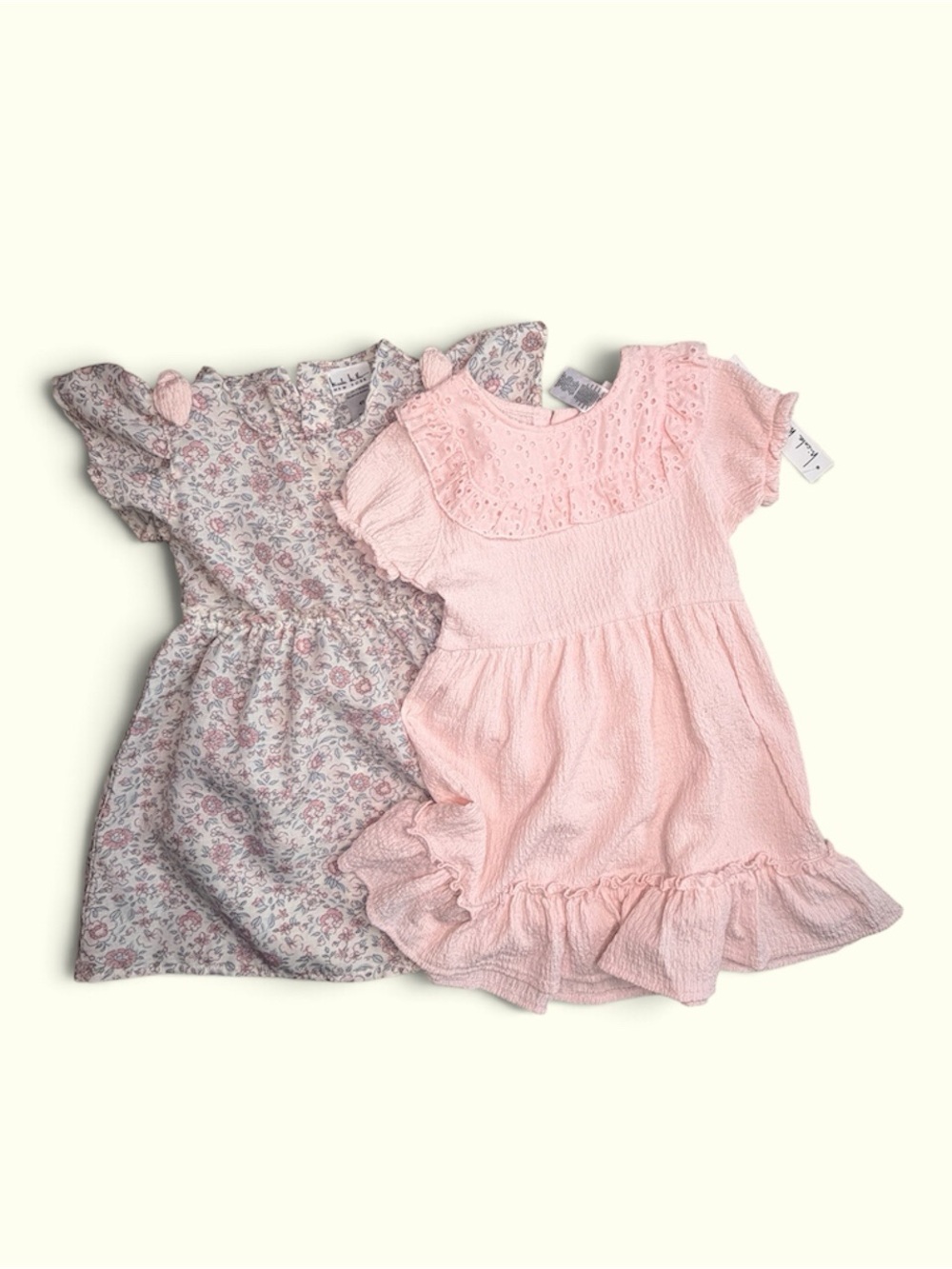 Janie and Jack 2 Pack Eyelet Ruffle Cotton Dresses (4T)